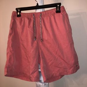 Fish Hippie swim trunks size small pink stripe